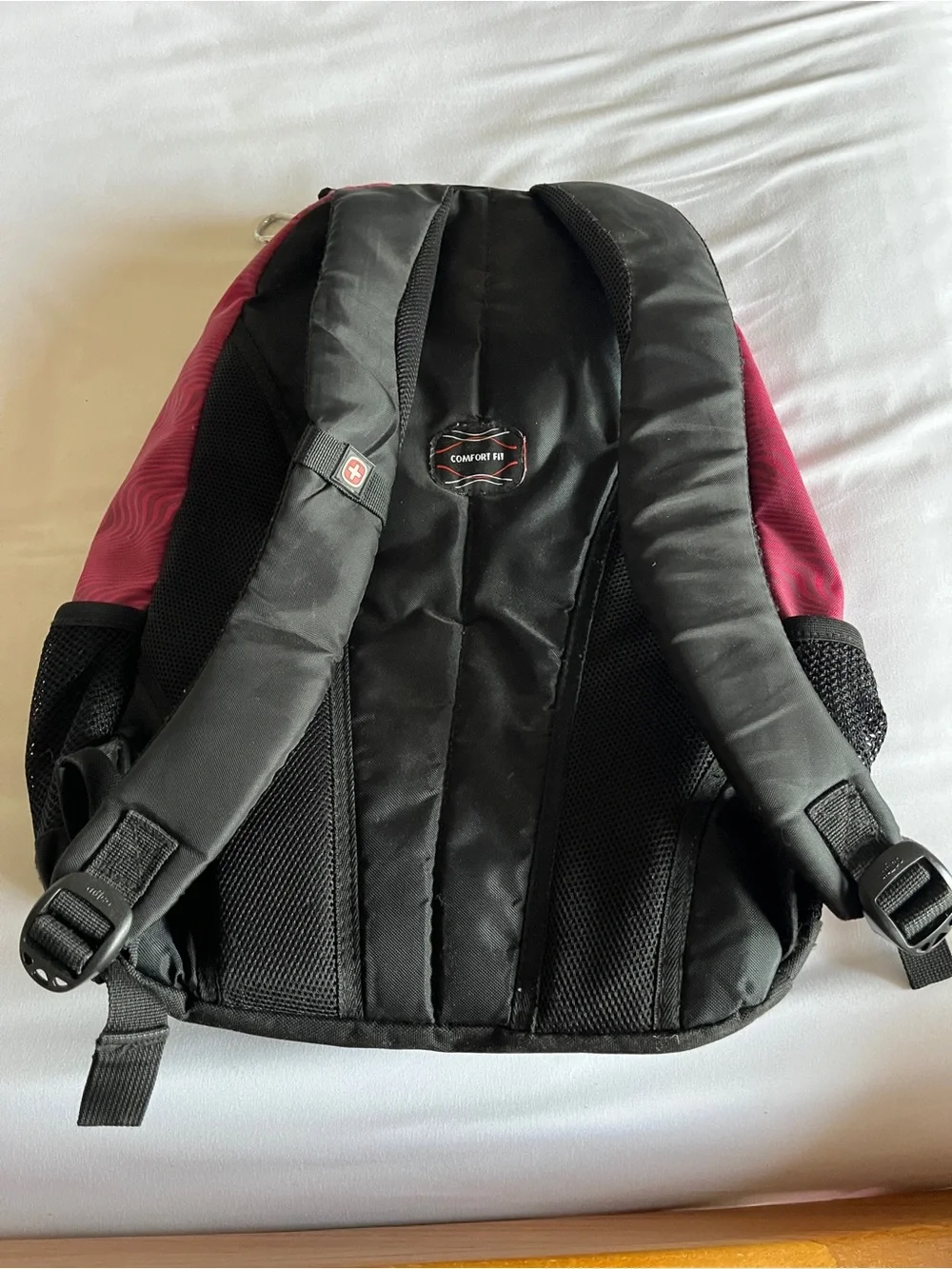 SwissGear Backpack Pink Black Tech Pocket School Travel Comfort Fit Daypack